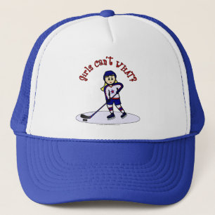 Blonde Girls Hockey-Spieler Truckerkappe