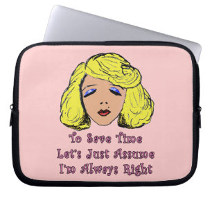 Blonde Glamour Girl Rette Zeit immer richtig Laptopschutzhülle