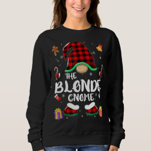 Blonde Gnome Buffalo Kariert Red Matching Family C Sweatshirt