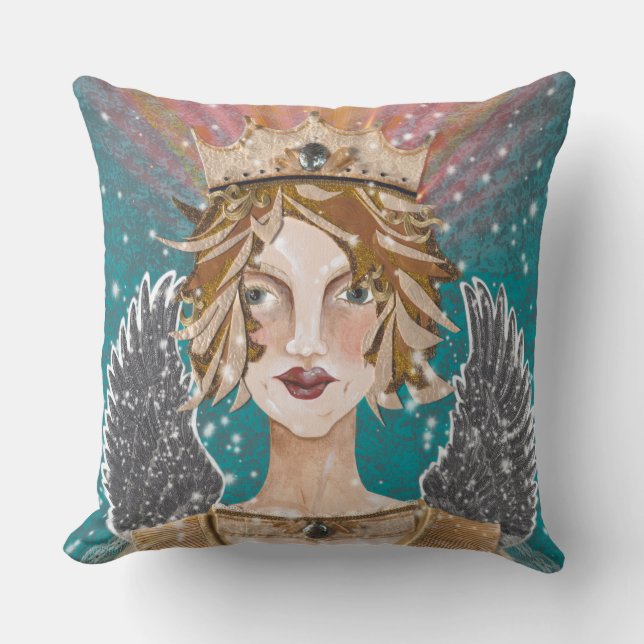 Blonde Guardian Angel Princess Priestess Paloma  Kissen (Vorderseite)
