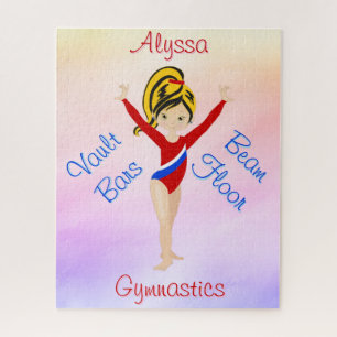 Blonde Gymnaste Hazel Eyes Gymnastique Puzzle