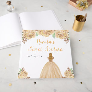 Blonde-Haar Prinzessin Peach Sweet 16 Gästebuch