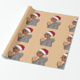 Blonde Hair + Latte Holiday Geschenkpapier