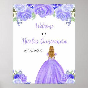 Blonde Hair Princess Lila Quinceanera Willkommen Poster