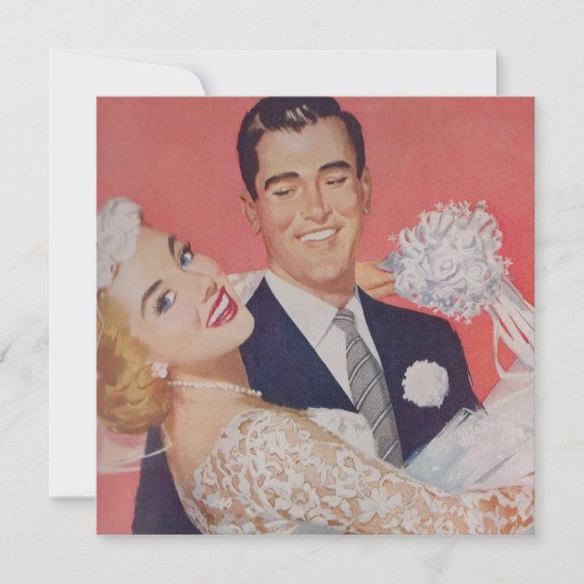 Blonde Haired Bride Wedding Save The Date (Vorderseite)