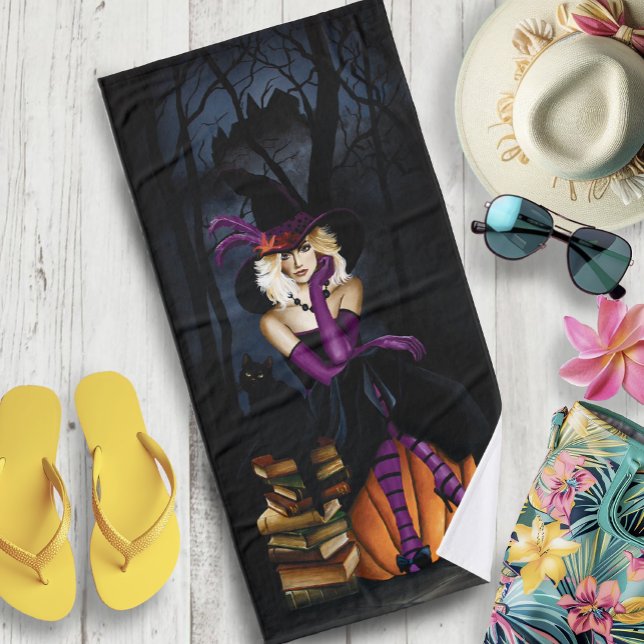 Blonde Hexch Pumpkin Lila Badehandtuch (Von Creator hochgeladen)