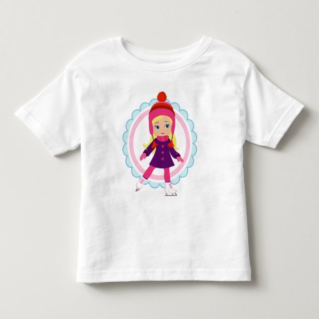 Blonde Ice Skater - Winter Sports Skaten Kleinkind T-shirt (Vorderseite)