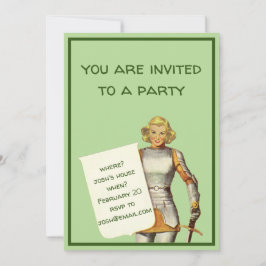 Blonde Lady Knight Einladung