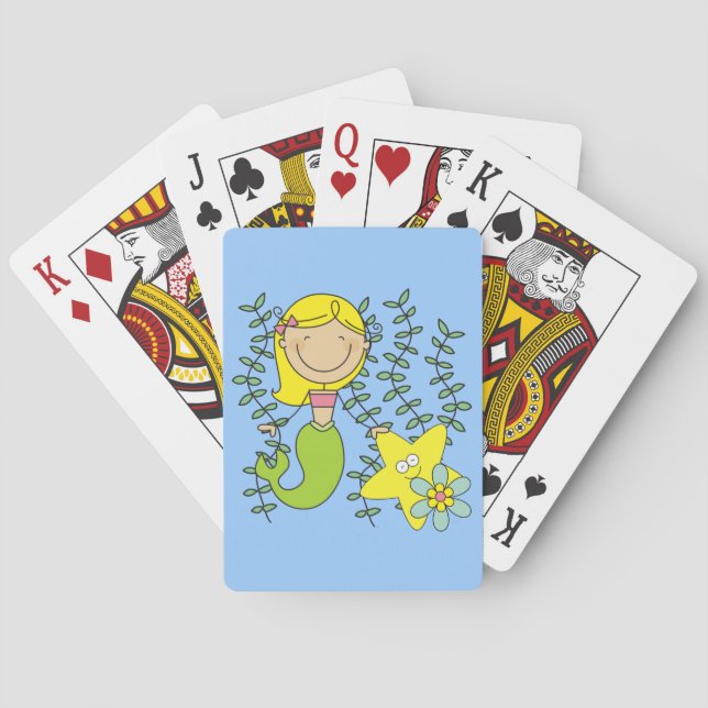 Blonde Meerjungfrau Spielkarten (Rückseite)