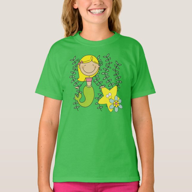 Blonde Meerjungfrau T-Shirt (Vorderseite)