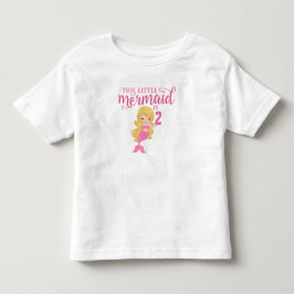 Blonde Mermaid 2. Geburtstag Kleinkind T-shirt