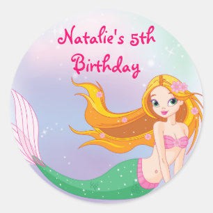 Blonde Mermaid Fvor Bag Sticker