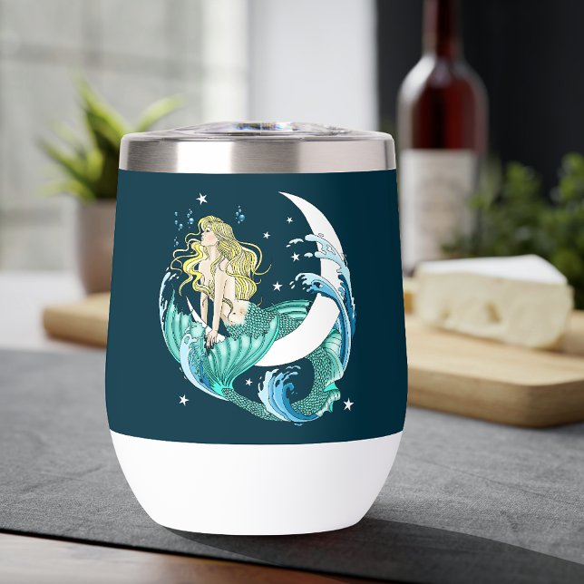 Blonde Mermaid Moon Fantasy Art Deco (Von Creator hochgeladen)