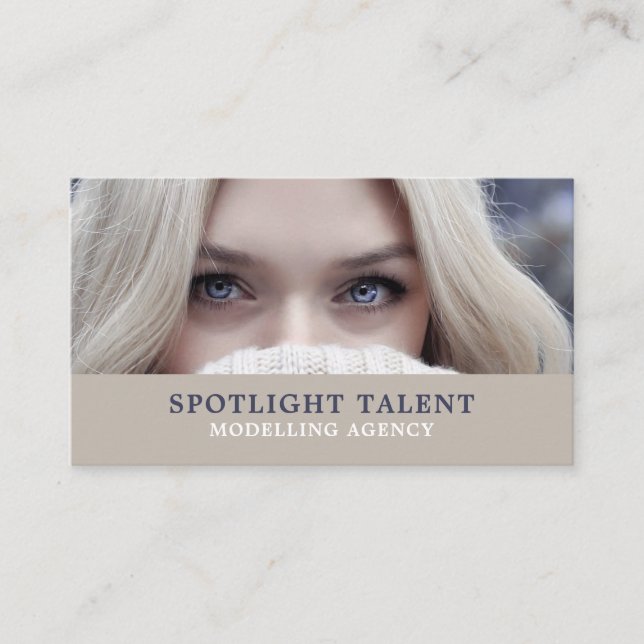 Blonde-Modell, Modellierungsagentur, Modell-Agent Visitenkarte (Vorderseite)
