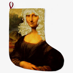 Blonde Mona Lisa Großer Weihnachtsstrumpf