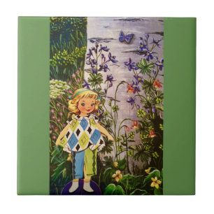 Blonde Nature Hiker Fliese