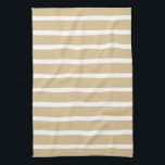 Blonde neutrale Streifen Handtuch<br><div class="desc">Horizontale Streifen in einer warmen,  neutralen Farbpalette.</div>