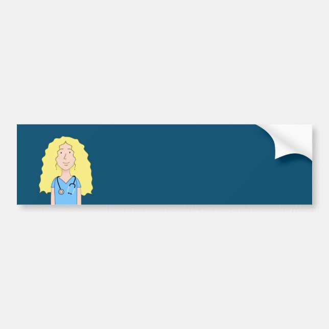 Blonde Nurse Autoaufkleber (Vorne)