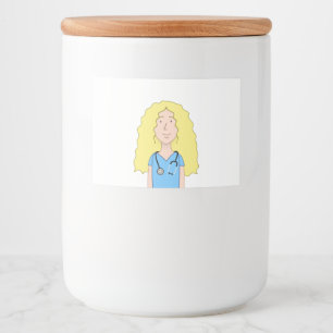 Blonde Nurse Lebensmitteletikett
