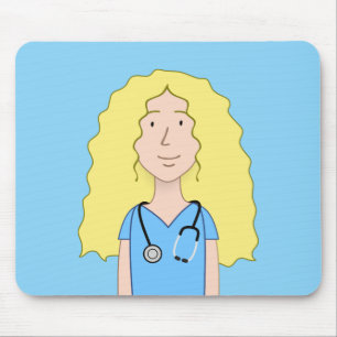 Blonde Nurse Mousepad