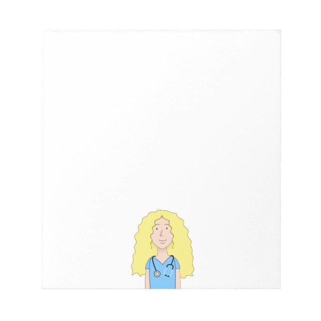 Blonde Nurse Notizblock (Vorderseite)
