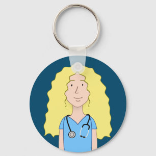 Blonde Nurse Schlüsselanhänger
