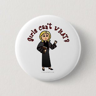 Blonde Pastor Girl Button