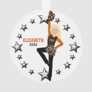 Blonde Pom Squad en orange et noir