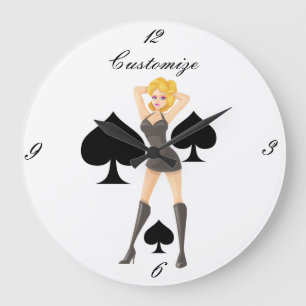 Blonde Queen Thunder_Cove Große Wanduhr