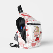 Blonde Retro Valentine Pin-Up Girl