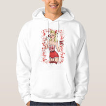 Blonde Retro Valentine Pin-Up Girl