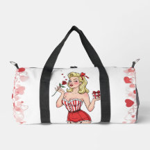 Blonde Retro-Valentins-Pin-Up-Girl
