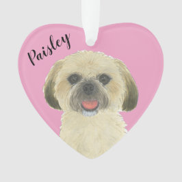 Blonde rose personnalisée Tan Golden Shih Tzu