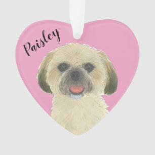 Blonde rose personnalisée Tan Golden Shih Tzu