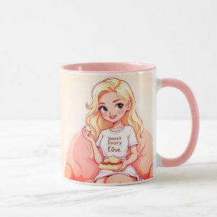 Blonde Schönheit Keramikbecher - Lebendiges gelbes Tasse