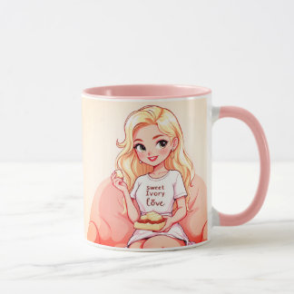 Blonde Schönheit Keramikbecher - Lebendiges gelbes Tasse