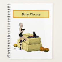 Blonde Sorcière Pin Up Girl Daily Planner