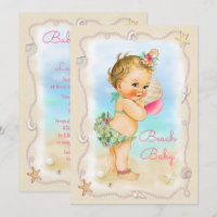 Blonde Strand-Baby-Tritonshorn-Muschel-Baby-Dusche