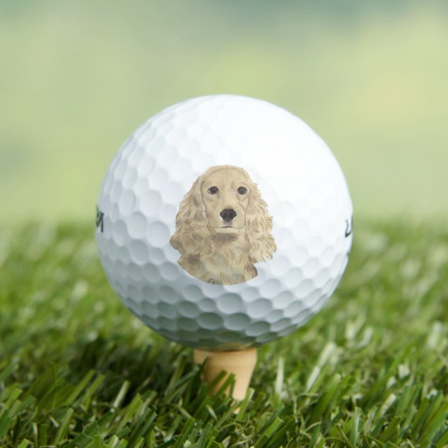 Blonde Tan Golden Cocker Spaniel Golfball (Insitu T-Shirt)