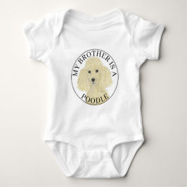 Blonde Tan Golden Poodle Dog Baby Strampler