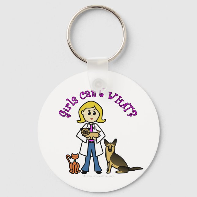 Blonde Veterinary Schlüsselanhänger (Vorderseite)