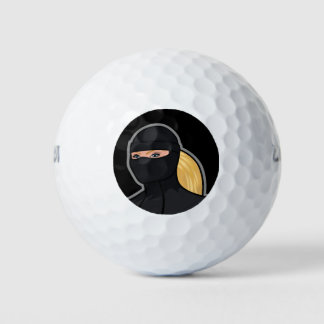 Blonde Woman Golf Balls Golfball