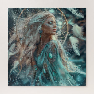 Blonde Woman mit Dream Catcher