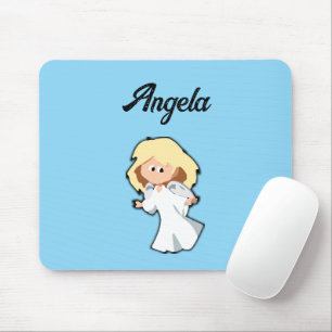 Blonder Baby Engel, Weihnachts-Cartoon für die Fei Mousepad
