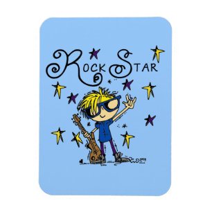 Blonder Jungen-Rockstar Magnet