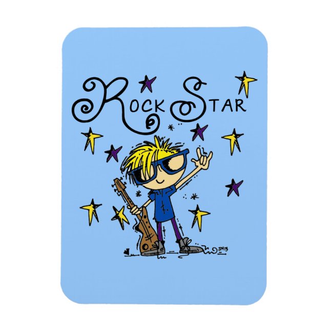 Blonder Jungen-Rockstar Magnet (Vertikal)