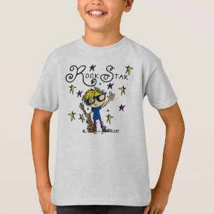 Blonder Jungen-Rockstar T-Shirt