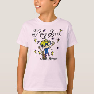 Blonder Jungen-Rockstar T-Shirt
