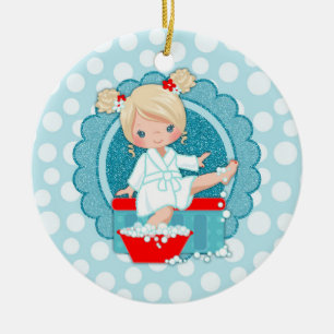 Blonder Keramik Ornament