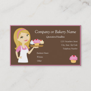 Blonder/rosa Kuchen-Bäcker/Bäckerei-Visitenkarte Visitenkarte